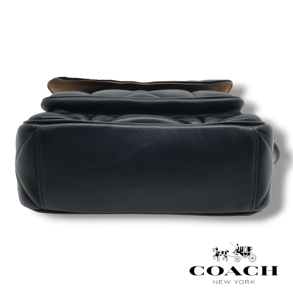 Coach Klare 25 Black Napa Leather Puffy Diamond Quilted Crossbody Shoulder CJ611 - Picture 6 of 16